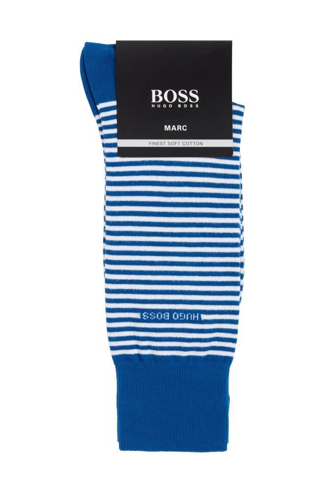 Hugo Boss Regular-length striped socks Blå | oKDeFmDM