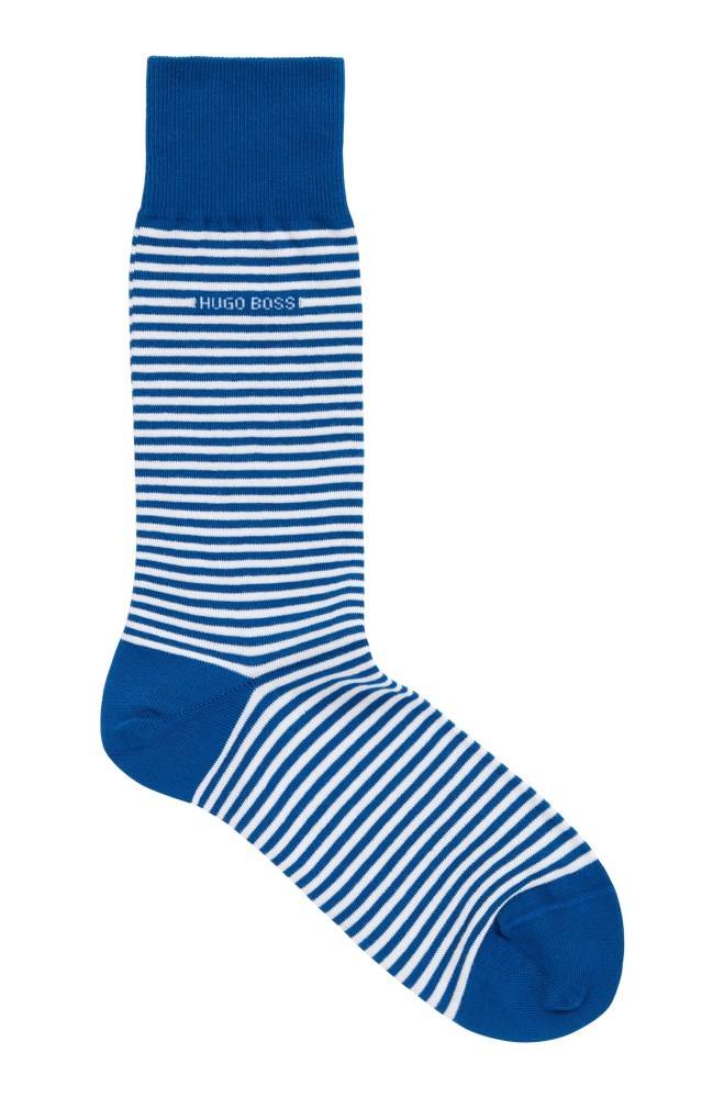 Hugo Boss Regular-length striped socks Blå | oKDeFmDM