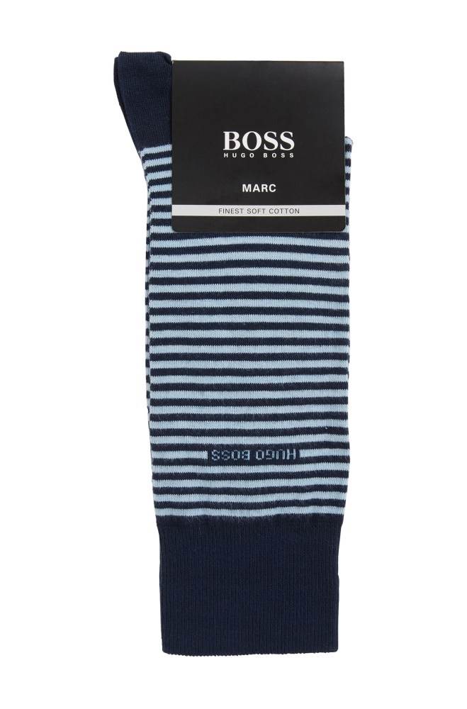 Hugo Boss Regular-length striped socks Mørke Blå | fIGwH4gK