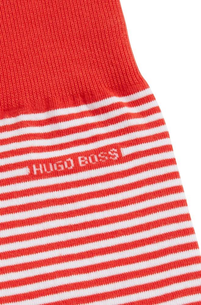 Hugo Boss Regular-length striped socks Rød | SvFyEqf3