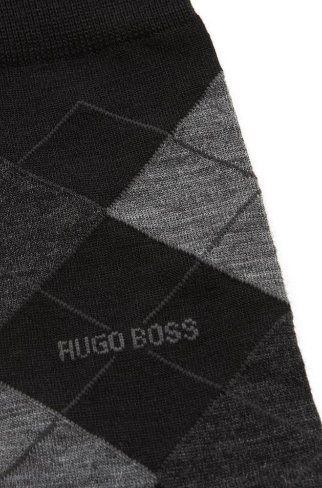 Hugo Boss Regular-length wool-blend socks Svarte | BPbB6aZE