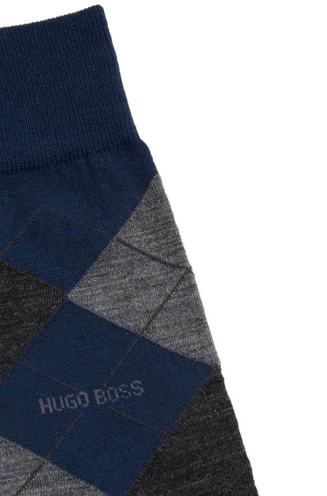 Hugo Boss Regular-length wool-blend socks Mørke Blå | M770mbE7