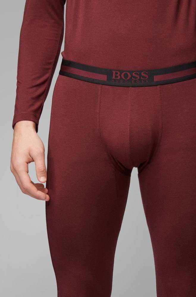 Hugo Boss Regular-rise long johns Mørke Rød | GkGGXt5L