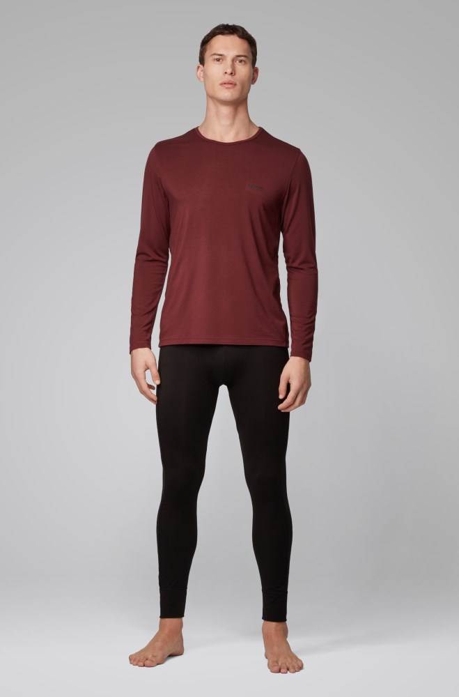 Hugo Boss Regular-rise long johns Svarte | k8EqJeua