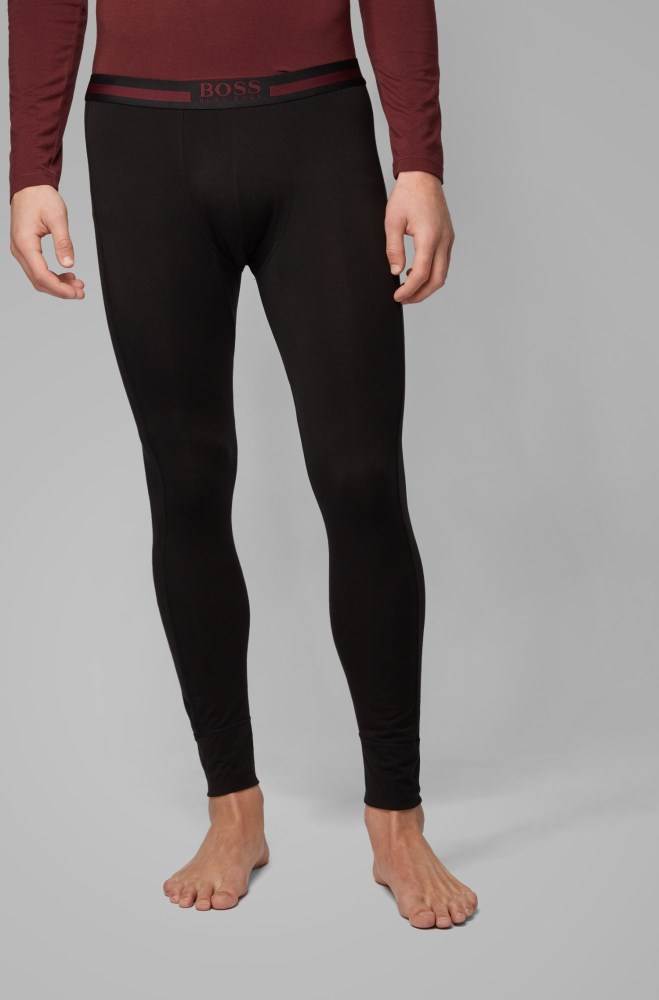 Hugo Boss Regular-rise long johns Svarte | k8EqJeua