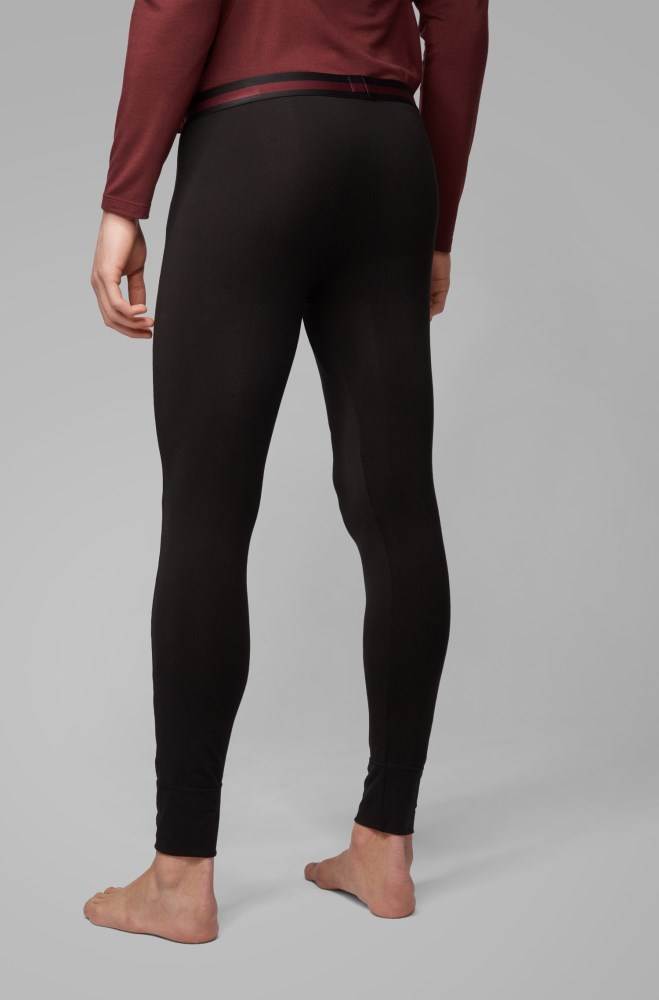 Hugo Boss Regular-rise long johns Svarte | k8EqJeua