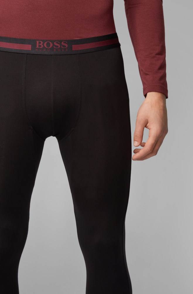 Hugo Boss Regular-rise long johns Svarte | k8EqJeua