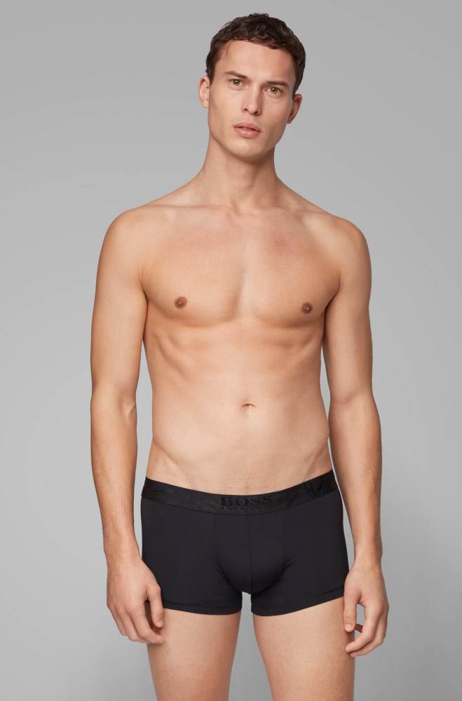 Hugo Boss Regular-rise trunks Svarte | 2hWp8toB