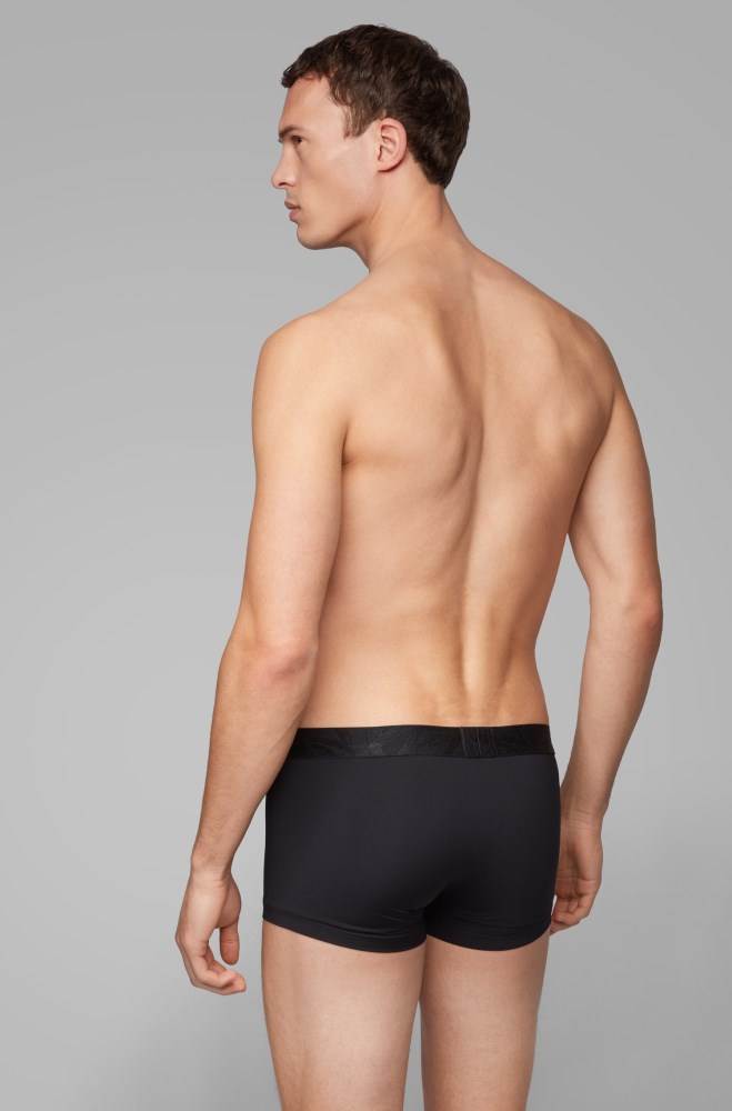 Hugo Boss Regular-rise trunks Svarte | 2hWp8toB