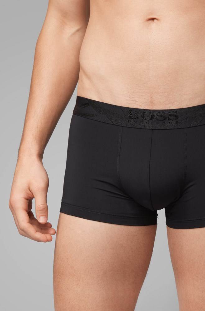 Hugo Boss Regular-rise trunks Svarte | 2hWp8toB