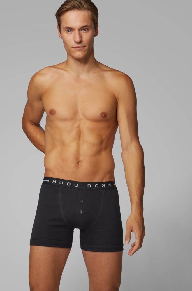 Hugo Boss Regular-rise trunks Svarte | 63qCUZX0