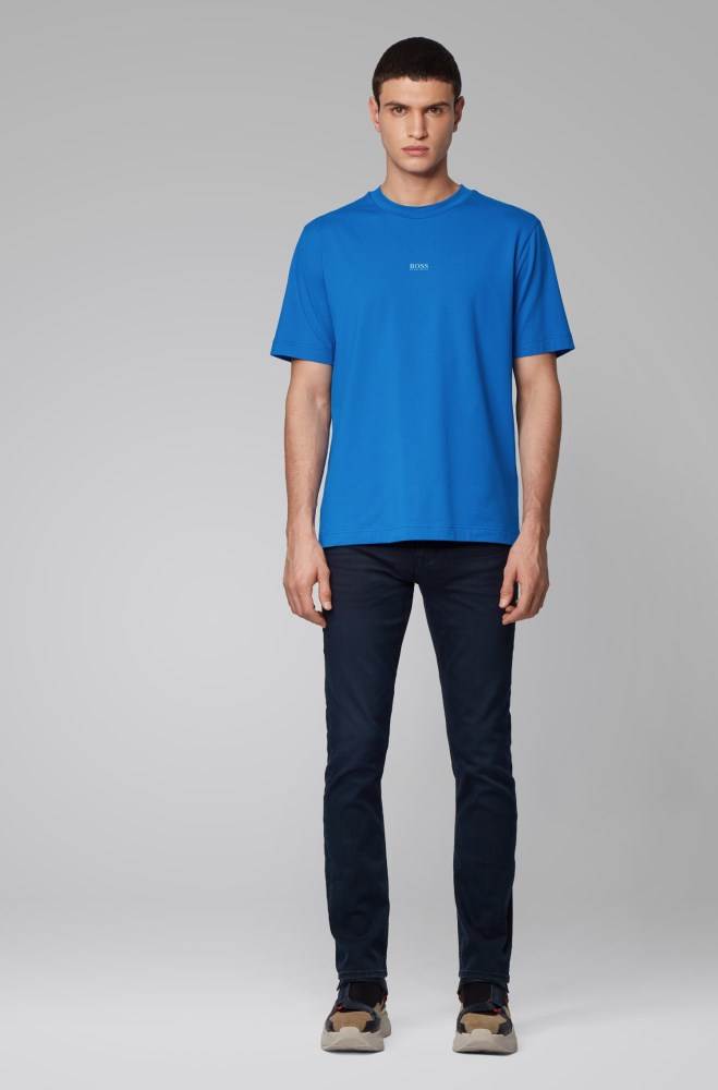 Hugo Boss Relaxed-fit T-shirt Blå | sMzZ0Qzp