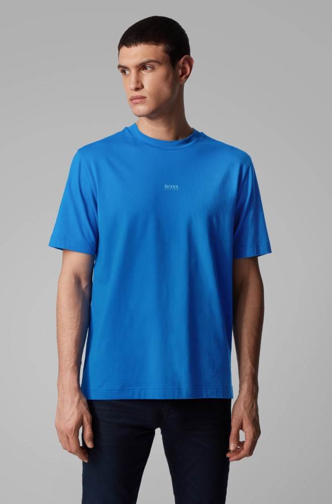 Hugo Boss Relaxed-fit T-shirt Blå | sMzZ0Qzp