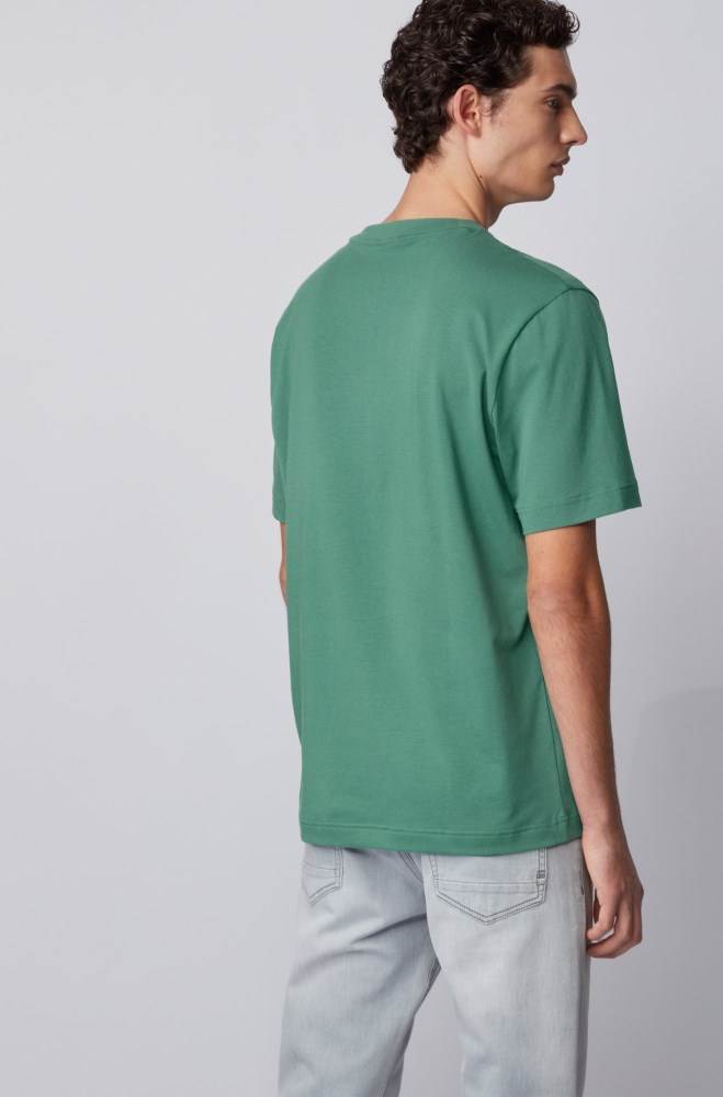 Hugo Boss Relaxed-fit T-shirt Grønn | 04OR4mTv