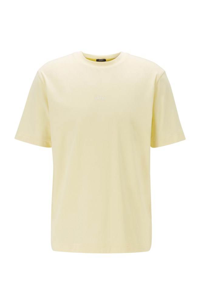 Hugo Boss Relaxed-fit T-shirt Lyse Gul | BWpSkxRo