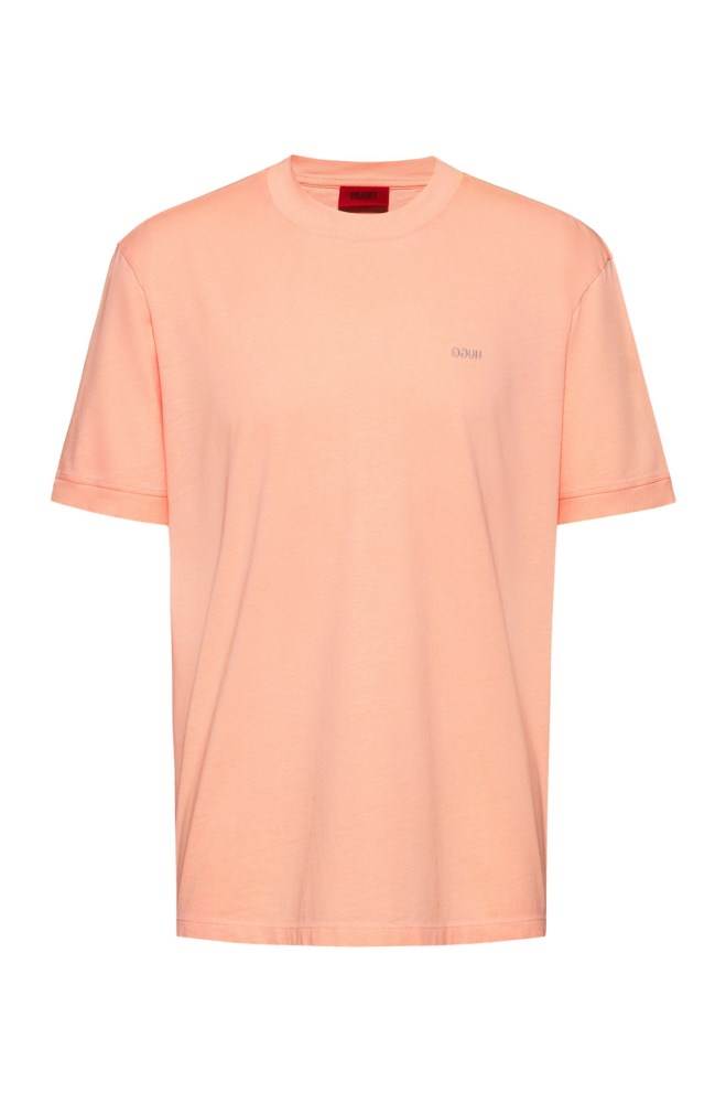 Hugo Boss Relaxed-fit T-shirt Lyse Oransje | JD8Nox7O