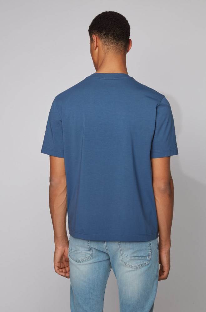 Hugo Boss Relaxed-fit T-shirt Mørke Blå | LcnsHAM7