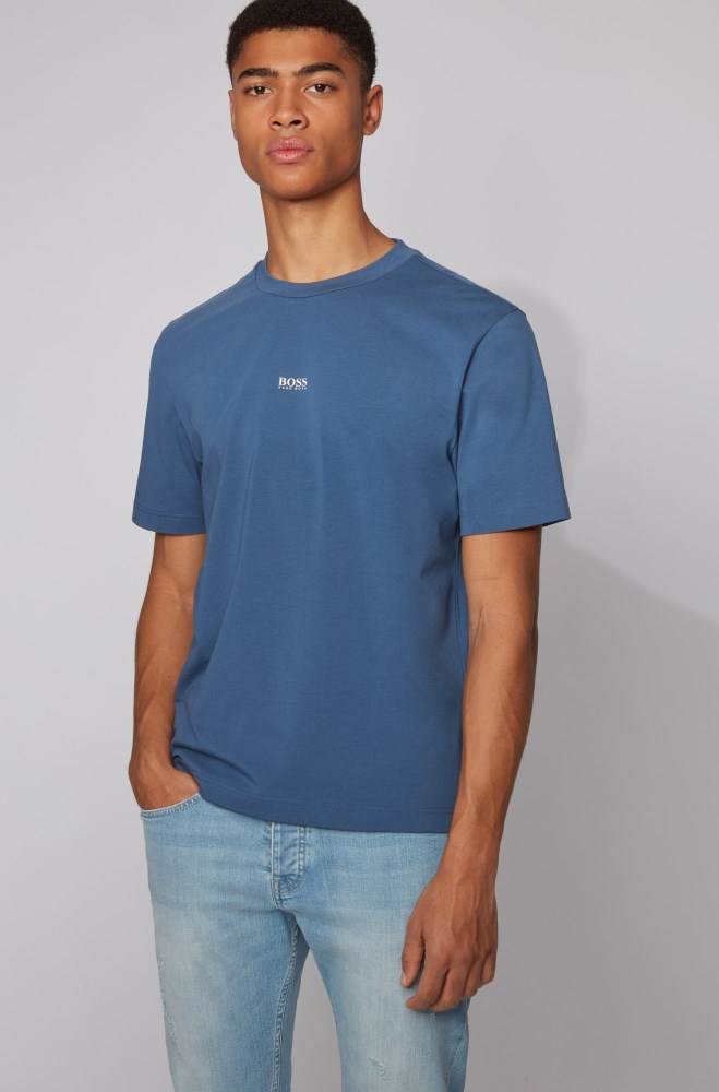 Hugo Boss Relaxed-fit T-shirt Mørke Blå | LcnsHAM7