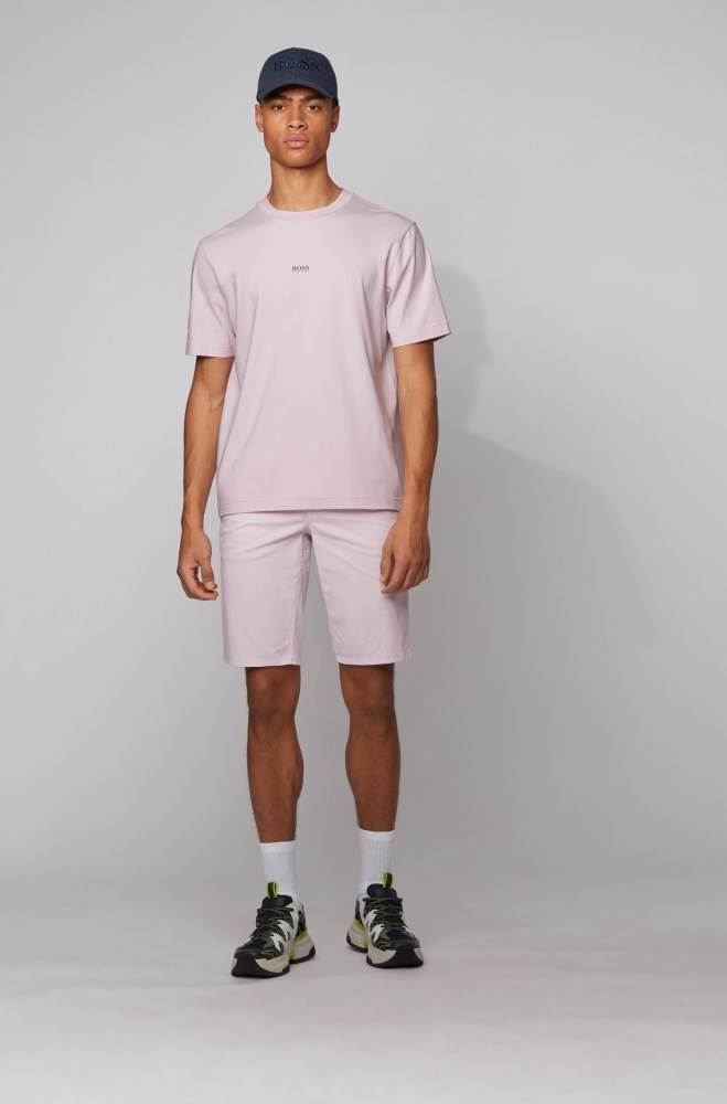 Hugo Boss Relaxed-fit T-shirt Mørke Rosa | Zuv1TYrx