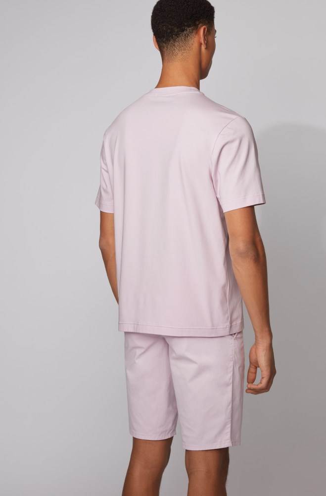 Hugo Boss Relaxed-fit T-shirt Mørke Rosa | Zuv1TYrx