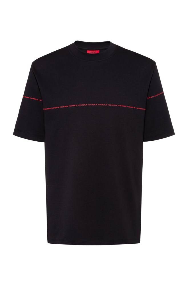 Hugo Boss Relaxed-fit T-shirt Svarte | 2eLt61An