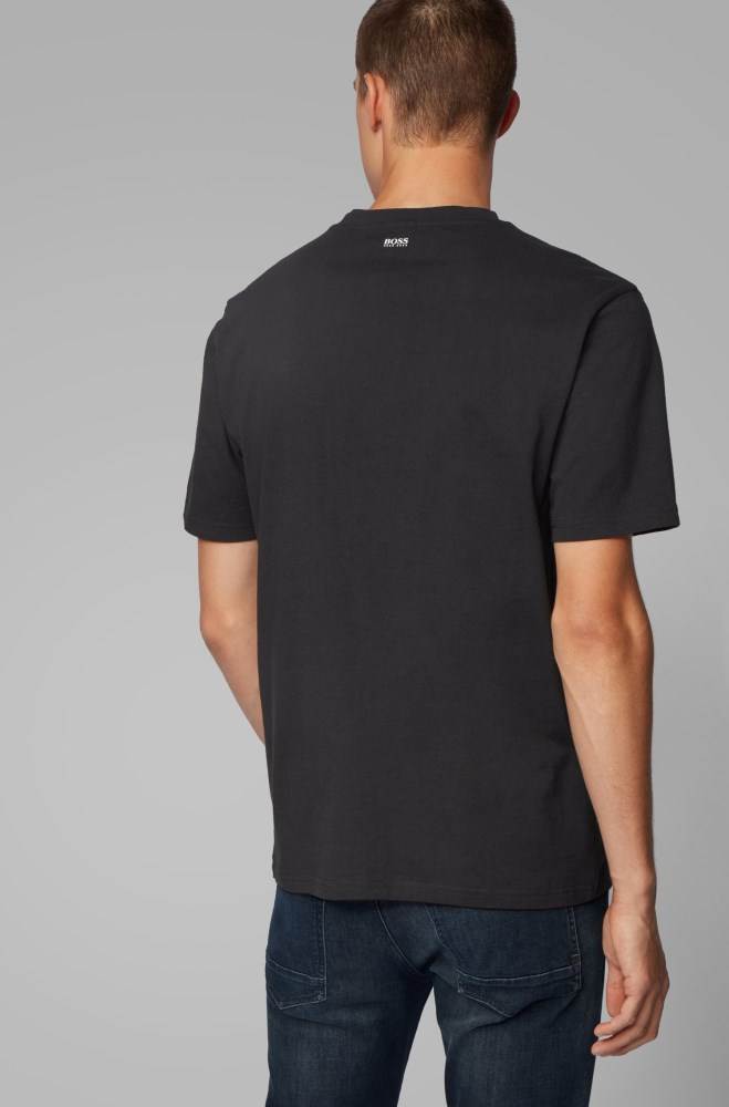 Hugo Boss Relaxed-fit T-shirt Svarte | L24qiRZ9