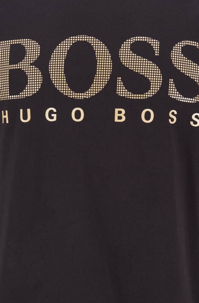 Hugo Boss Relaxed-fit beach T-shirt Svarte | J1p15AZa