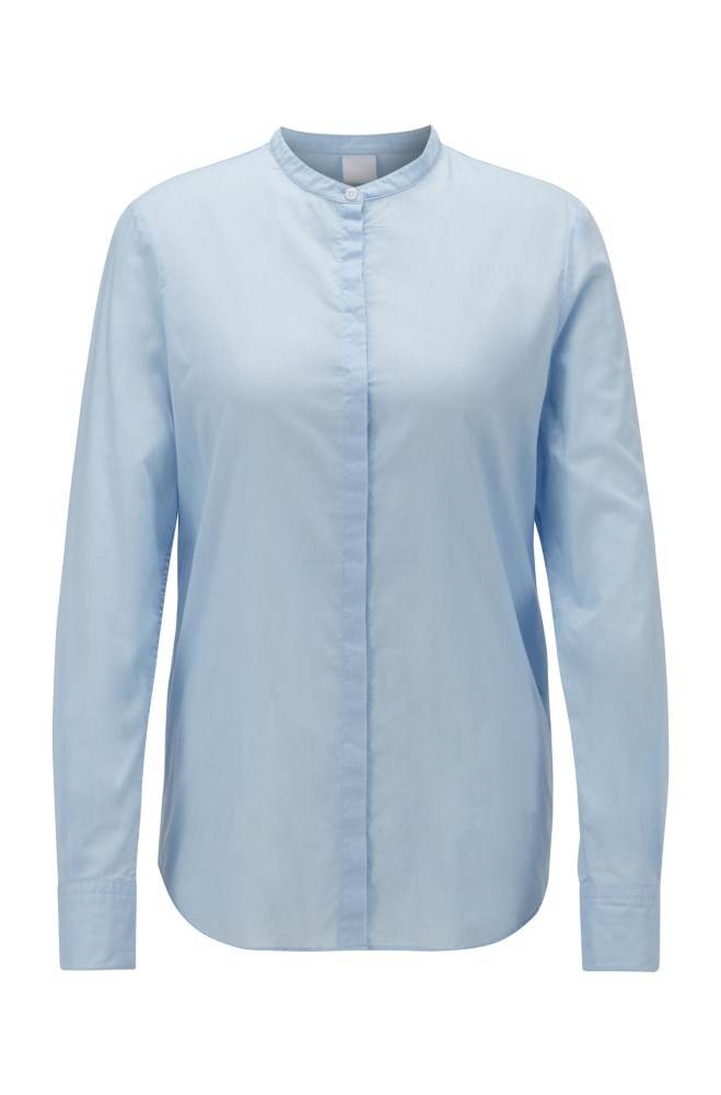 Hugo Boss Relaxed-fit blouse Lyse Blå | BHrIub3D