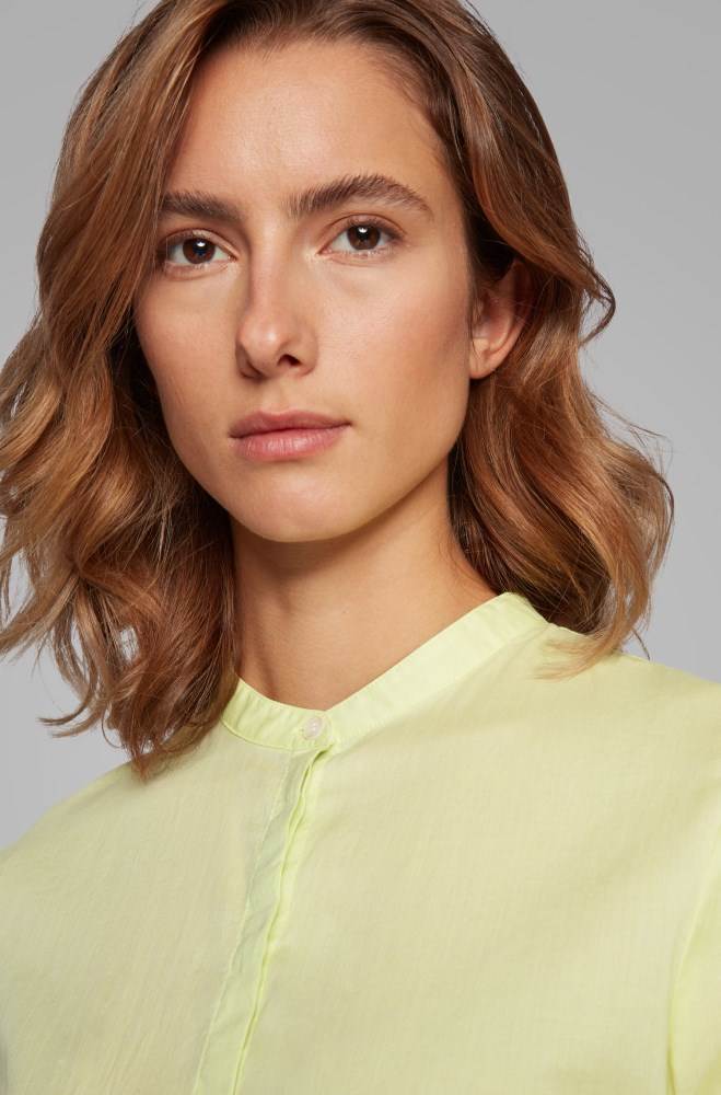 Hugo Boss Relaxed-fit blouse Lyse Grønn | 8C8tAeMD