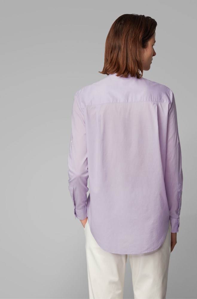 Hugo Boss Relaxed-fit blouse Lyse Lilla | fMFjYGxK