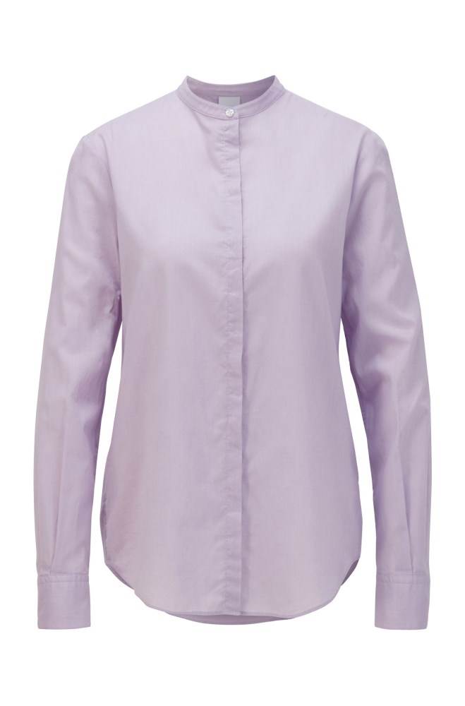 Hugo Boss Relaxed-fit blouse Lyse Lilla | fMFjYGxK