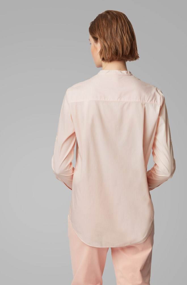 Hugo Boss Relaxed-fit blouse Lyse Oransje | M3pOYOrE