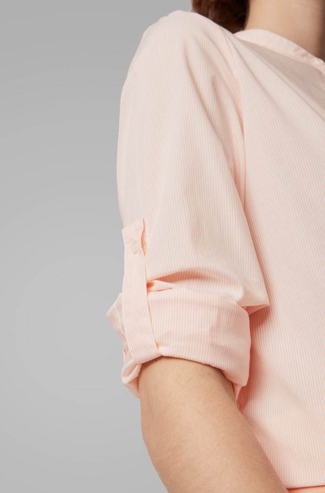 Hugo Boss Relaxed-fit blouse Lyse Oransje | M3pOYOrE