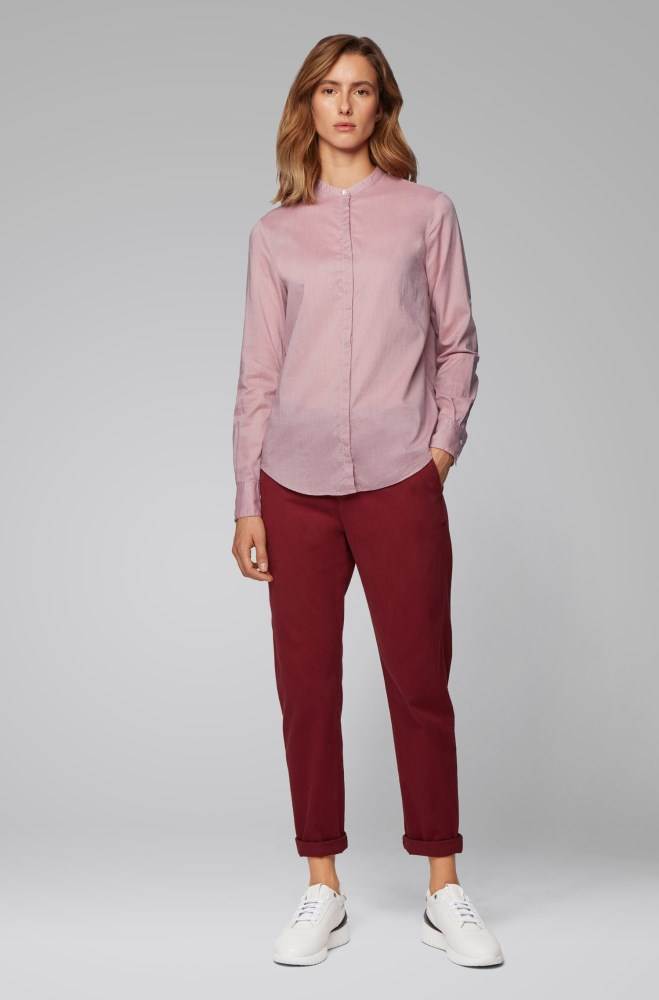 Hugo Boss Relaxed-fit blouse Lyse Rosa | Uuqmy8Dc