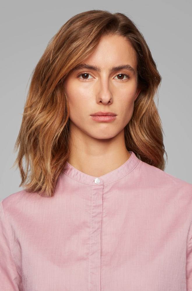 Hugo Boss Relaxed-fit blouse Lyse Rosa | Uuqmy8Dc