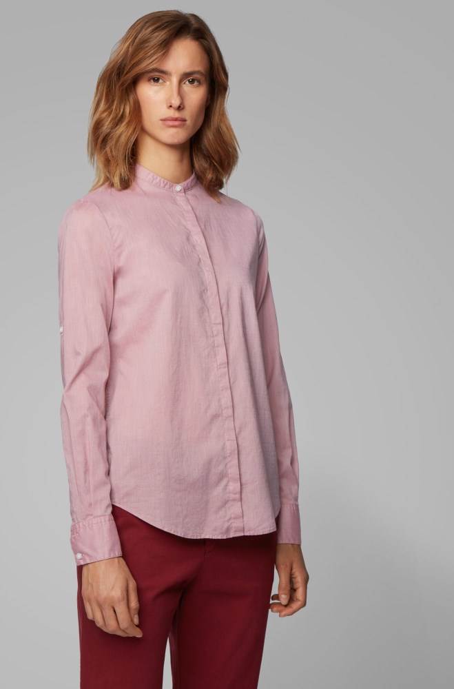 Hugo Boss Relaxed-fit blouse Lyse Rosa | Uuqmy8Dc