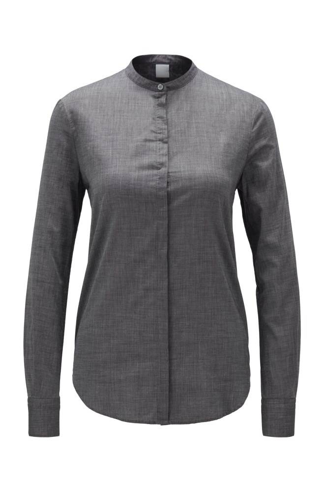 Hugo Boss Relaxed-fit blouse Mørke Grå | 6y95Ri9n