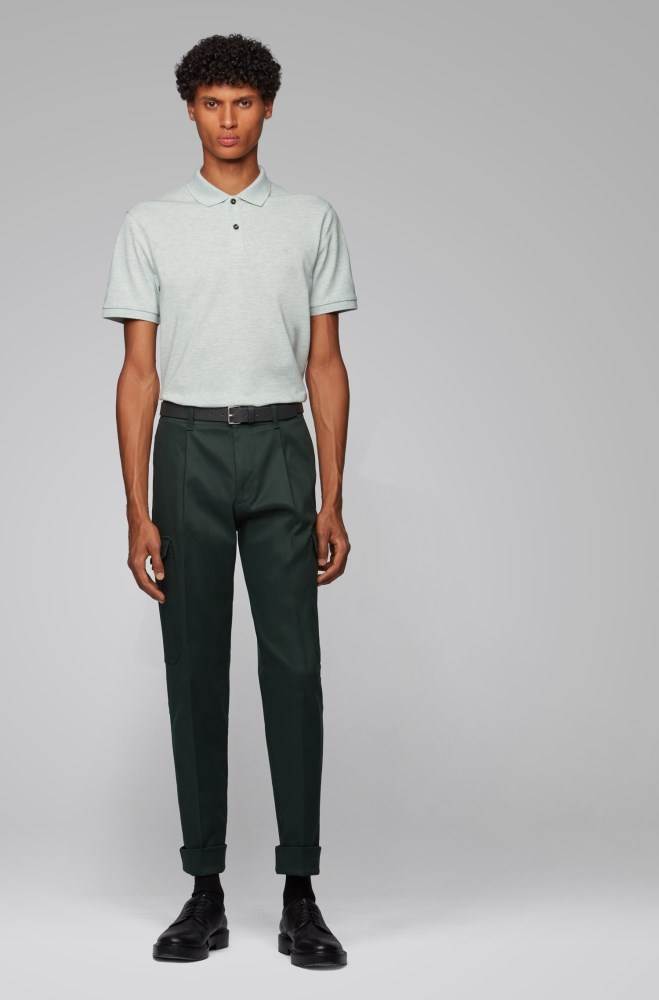 Hugo Boss Relaxed-fit cargo trousers Mørke Grønn | Vl2uq4r8