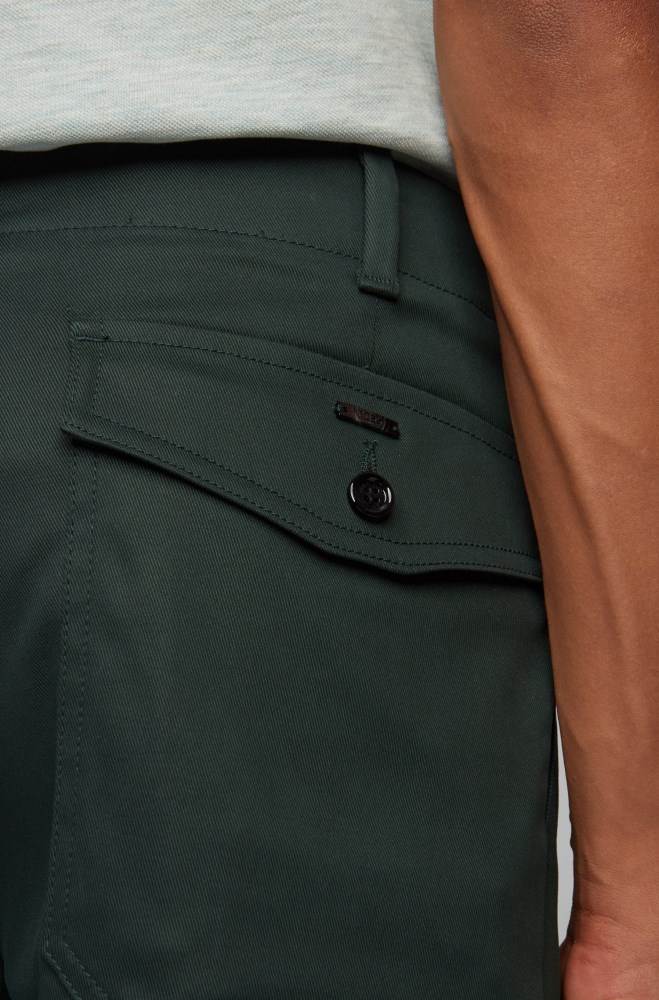 Hugo Boss Relaxed-fit cargo trousers Mørke Grønn | Vl2uq4r8