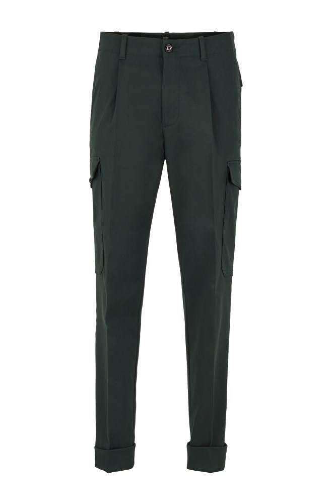 Hugo Boss Relaxed-fit cargo trousers Mørke Grønn | Vl2uq4r8