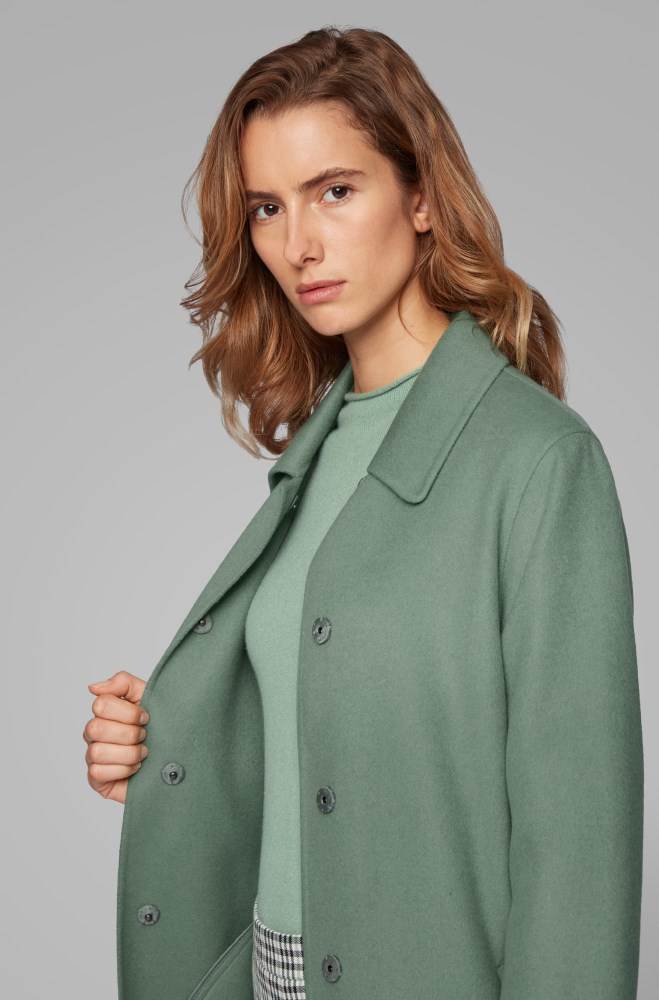 Hugo Boss Relaxed-fit coat Lyse Grønn | BrN2GMrl