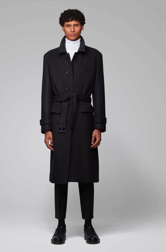 Hugo Boss Relaxed-fit coat Svarte | ggnAsLOg