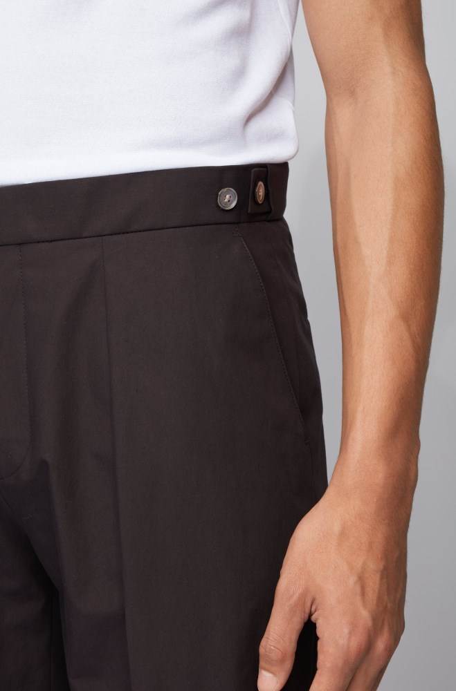 Hugo Boss Relaxed-fit cotton shorts Svarte | 8gvENnK3