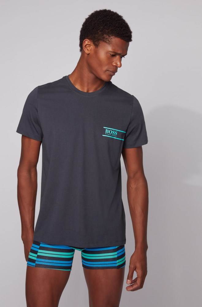 Hugo Boss Relaxed-fit cotton underwear T-shirt Mørke Blå | Tn0cR2Pf