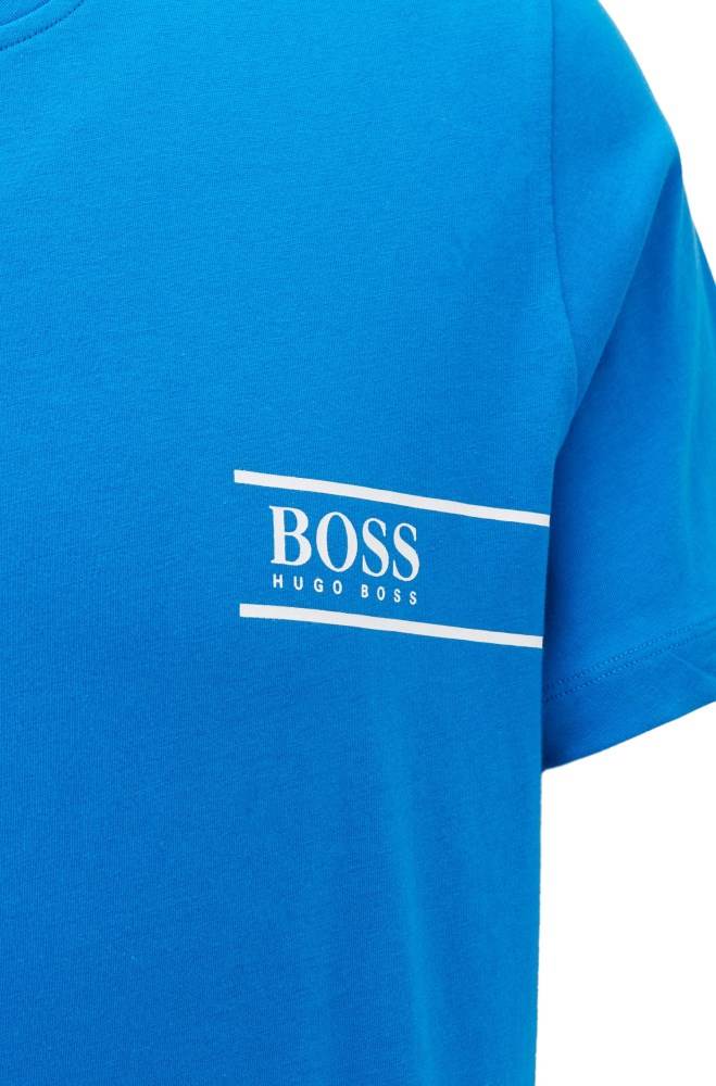 Hugo Boss Relaxed-fit cotton underwear T-shirt Blå | uriMHiLr