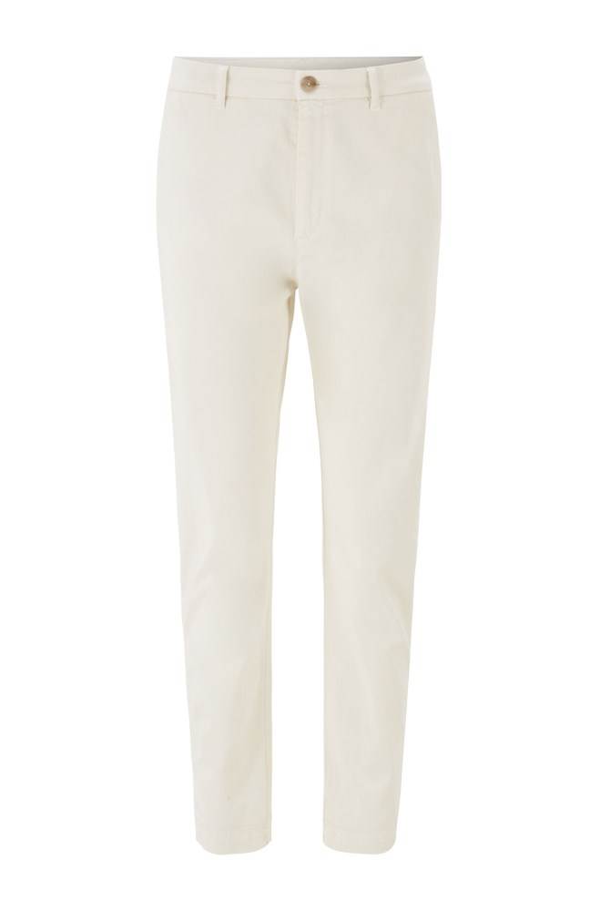 Hugo Boss Relaxed-fit cropped chinos Hvite | HM5WAgVh