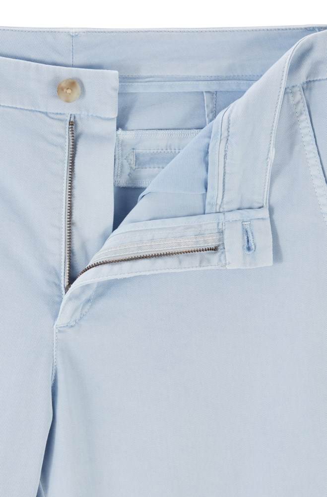 Hugo Boss Relaxed-fit cropped chinos Lyse Blå | 2w5xz3Uj