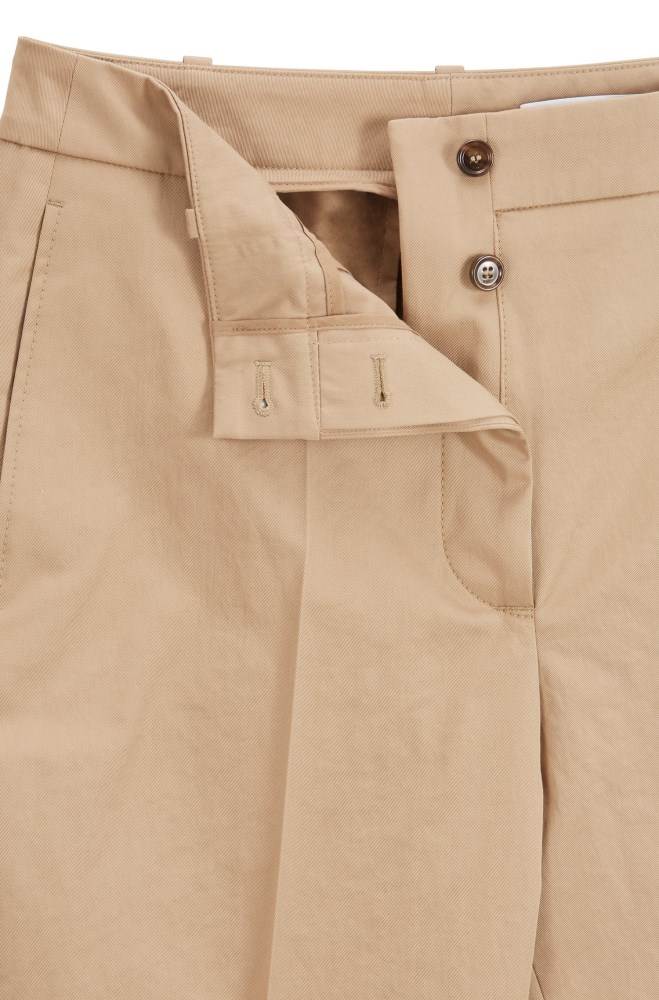 Hugo Boss Relaxed-fit cropped trousers Beige | bfUiuSO8