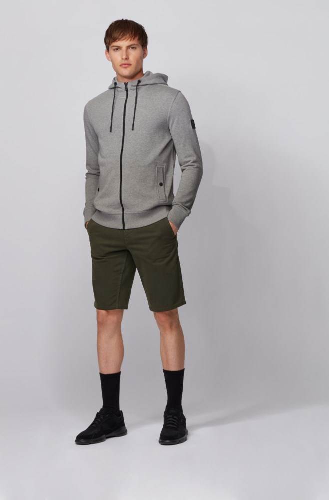 Hugo Boss Relaxed-fit hooded sweatshirt Lyse Grå | Bzk7yv7t