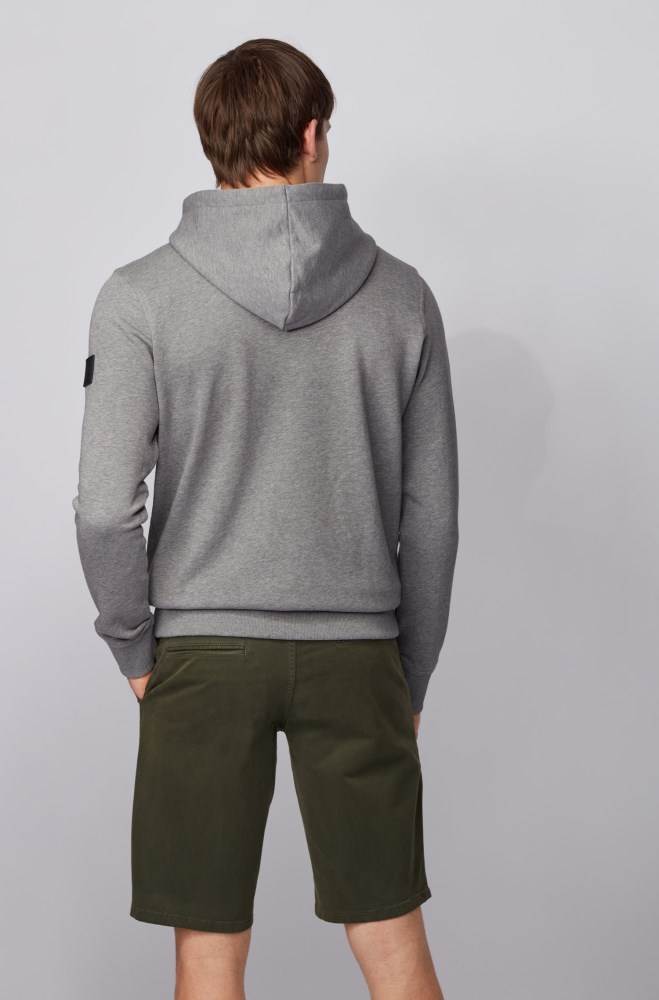 Hugo Boss Relaxed-fit hooded sweatshirt Lyse Grå | Bzk7yv7t